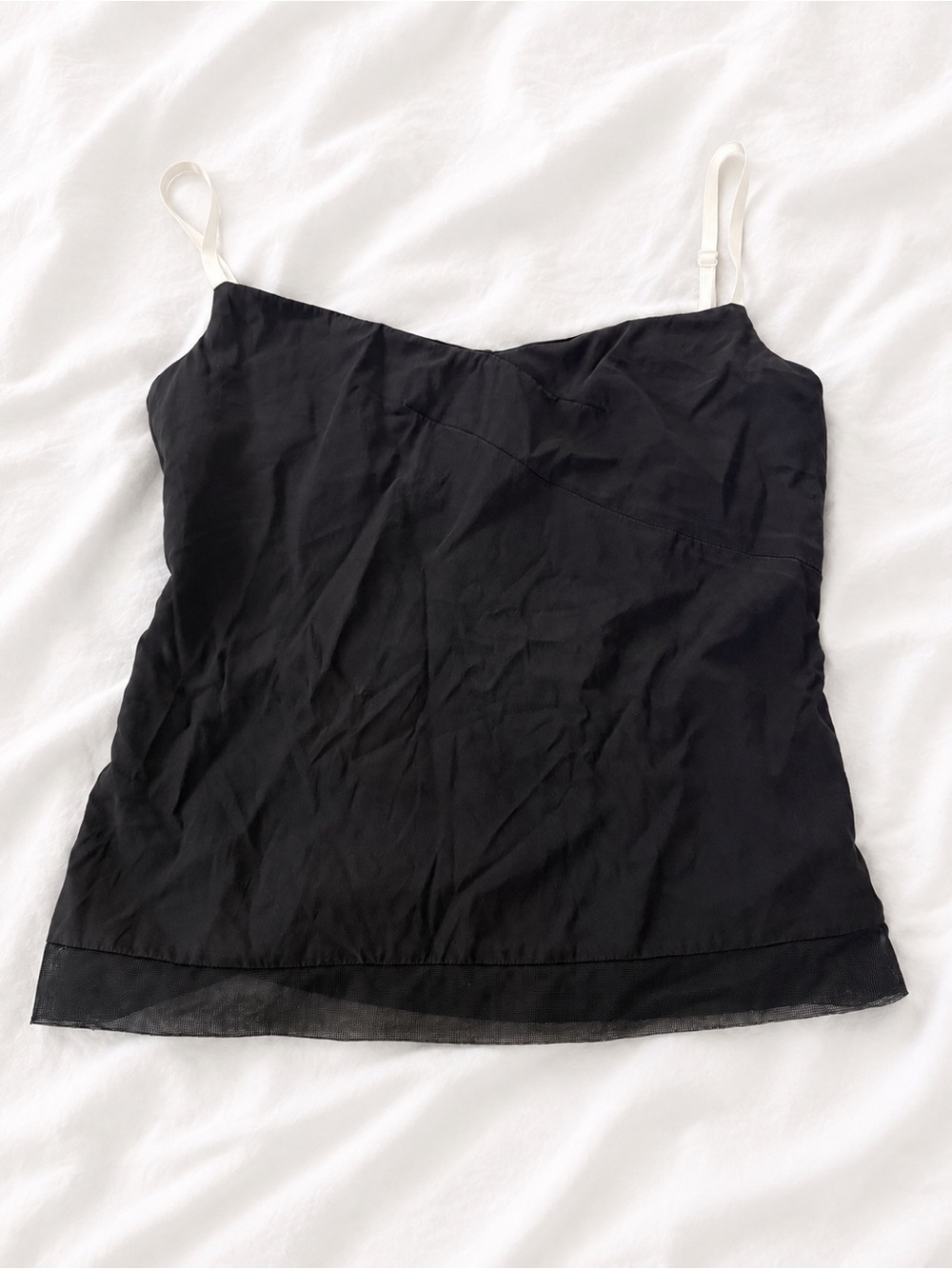 Calvin Klein Black Camisole with White Adjustable Straps